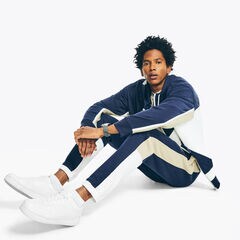 SIDE-STRIPE COLORBLOCK JOGGER,Stellar Blue Heather,large