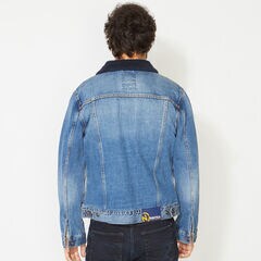 NAUTICA JEANS CO. SHERPA COLLAR DENIM JACKET,Varsity Blue Wash,large