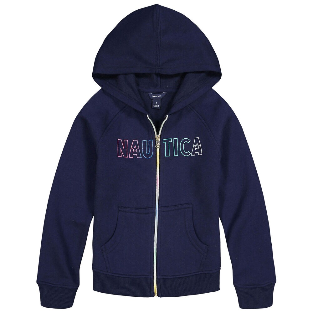 LITTLE GIRLS' OMBRE FULL-ZIP HOODIE (4-7),Navy,large