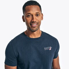 BIG & TALL SUSTAINABLY CRAFTED OCEAN CHALLENGE GRAPHIC T-SHIRT,Navy,large