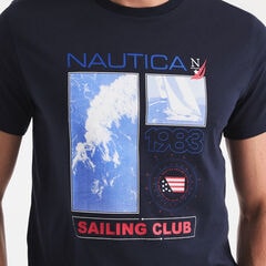1983 Sailing Club Graphic T-Shirt,Stellar Blue Heather,large
