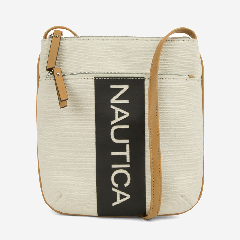 Banyan North South Crossbody Bag,Woodrift Flax,large