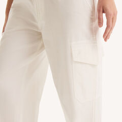 Relaxed Cargo Pant,Bright White,large
