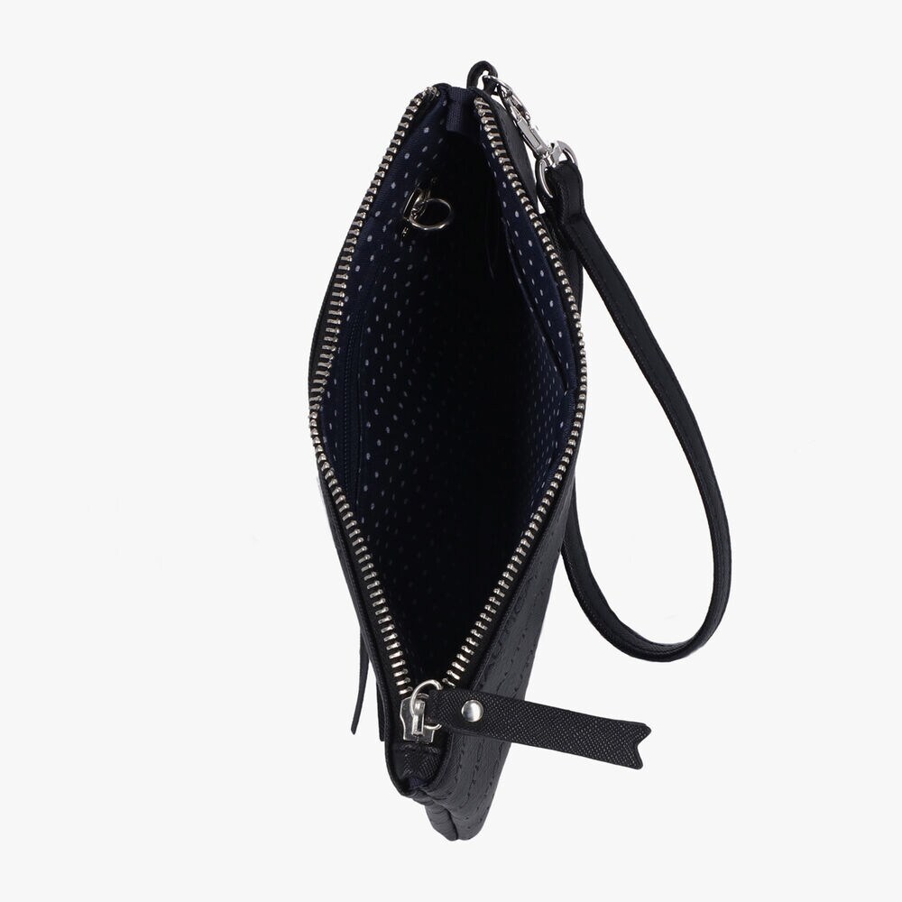 LOGO WRISTLET WITH DETACHABLE STRAP,True Black,large