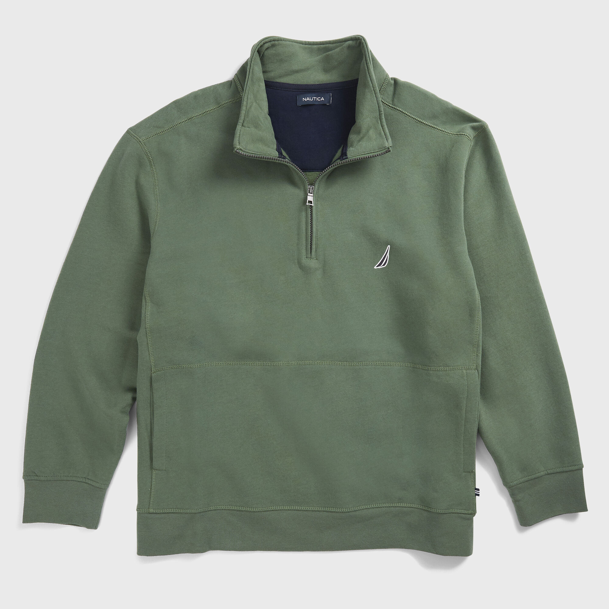 BIG & TALL QUARTER-ZIP SWEATSHIRT,Pineforest,large