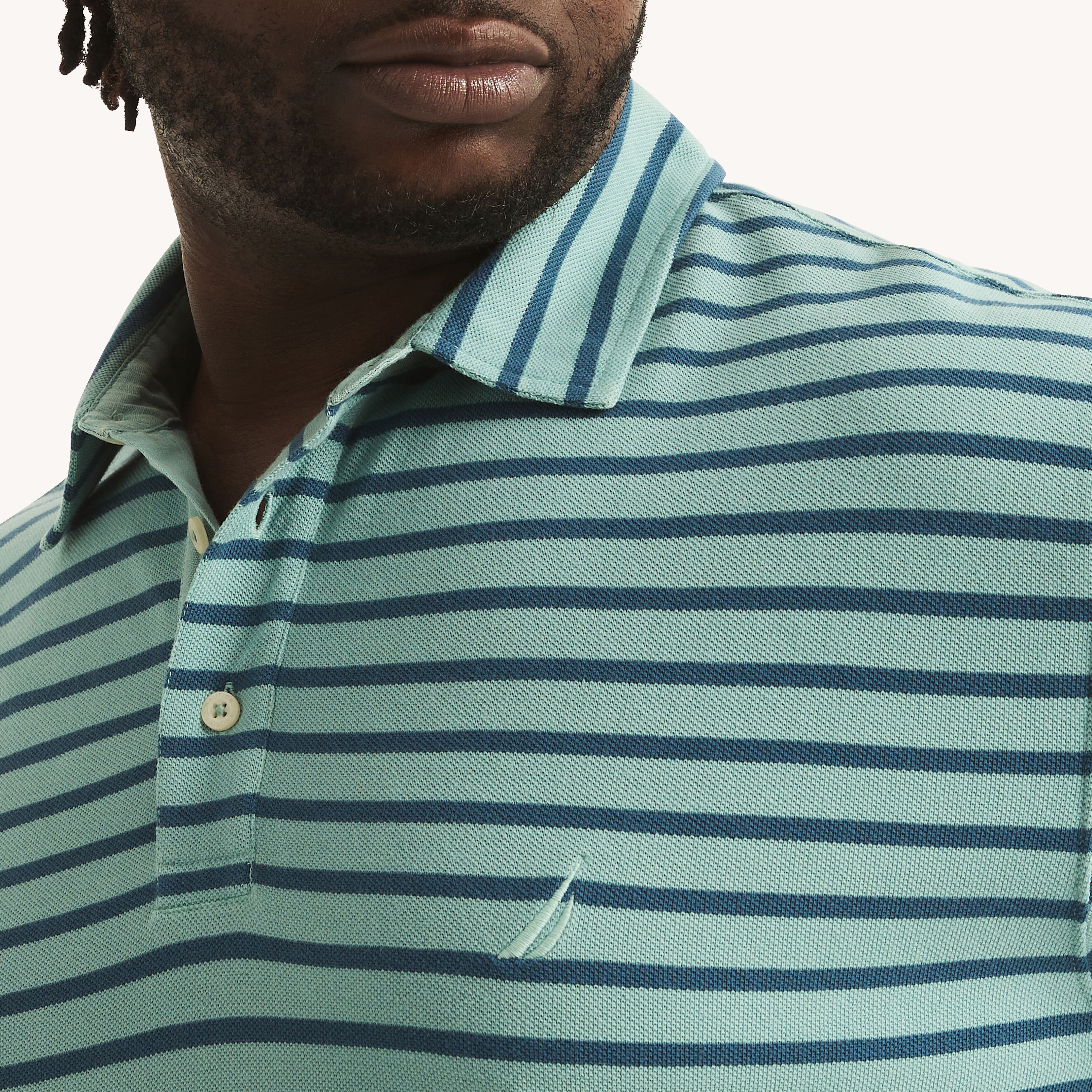 Big & Tall Classic Fit Deck Striped Polo | Nautica