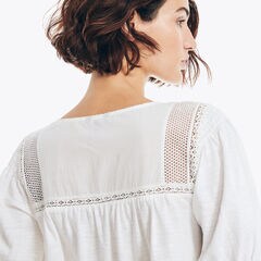 MIXED MEDIA TOP,Bright White,large