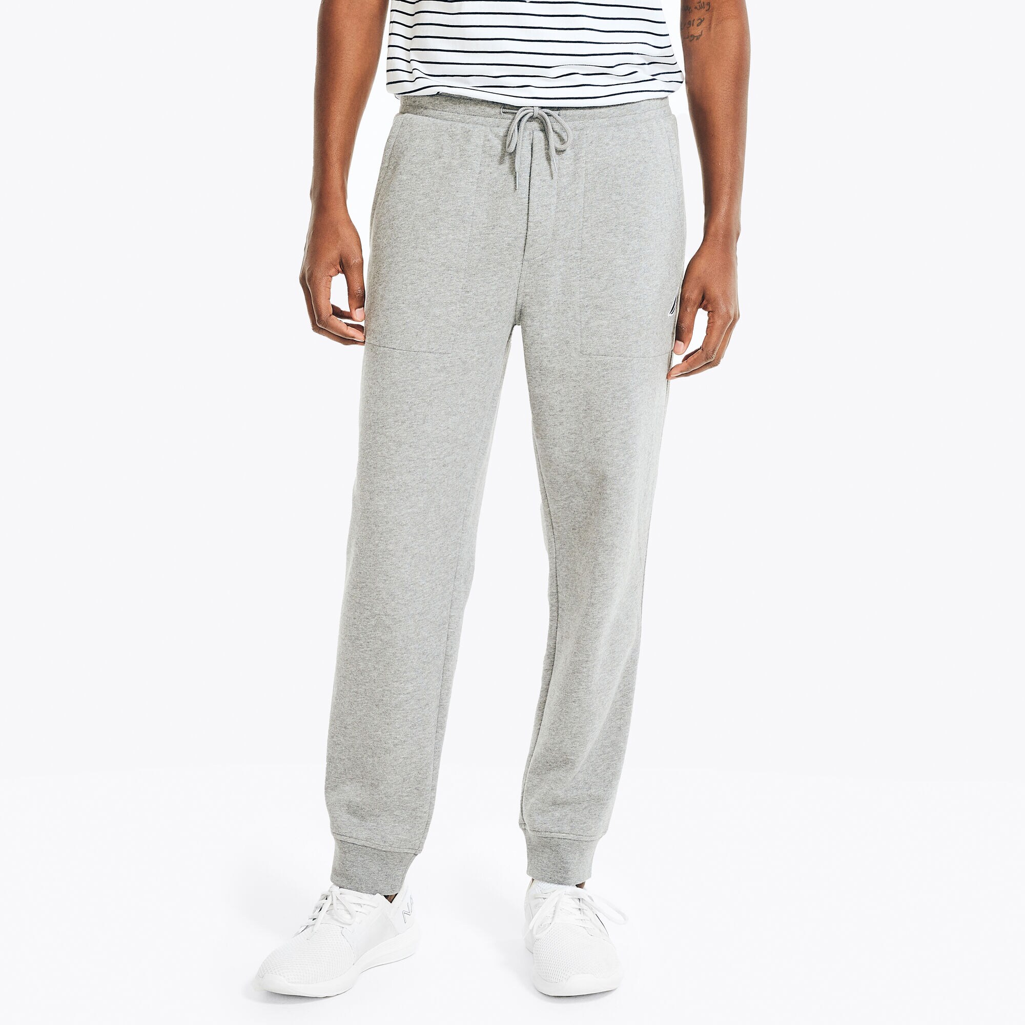 BRAND ICON FLEECE JOGGER,Stone Grey Heather,large