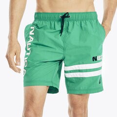8" LOGO STRIPE QUICK-DRY SWIM,Dark Dill,large