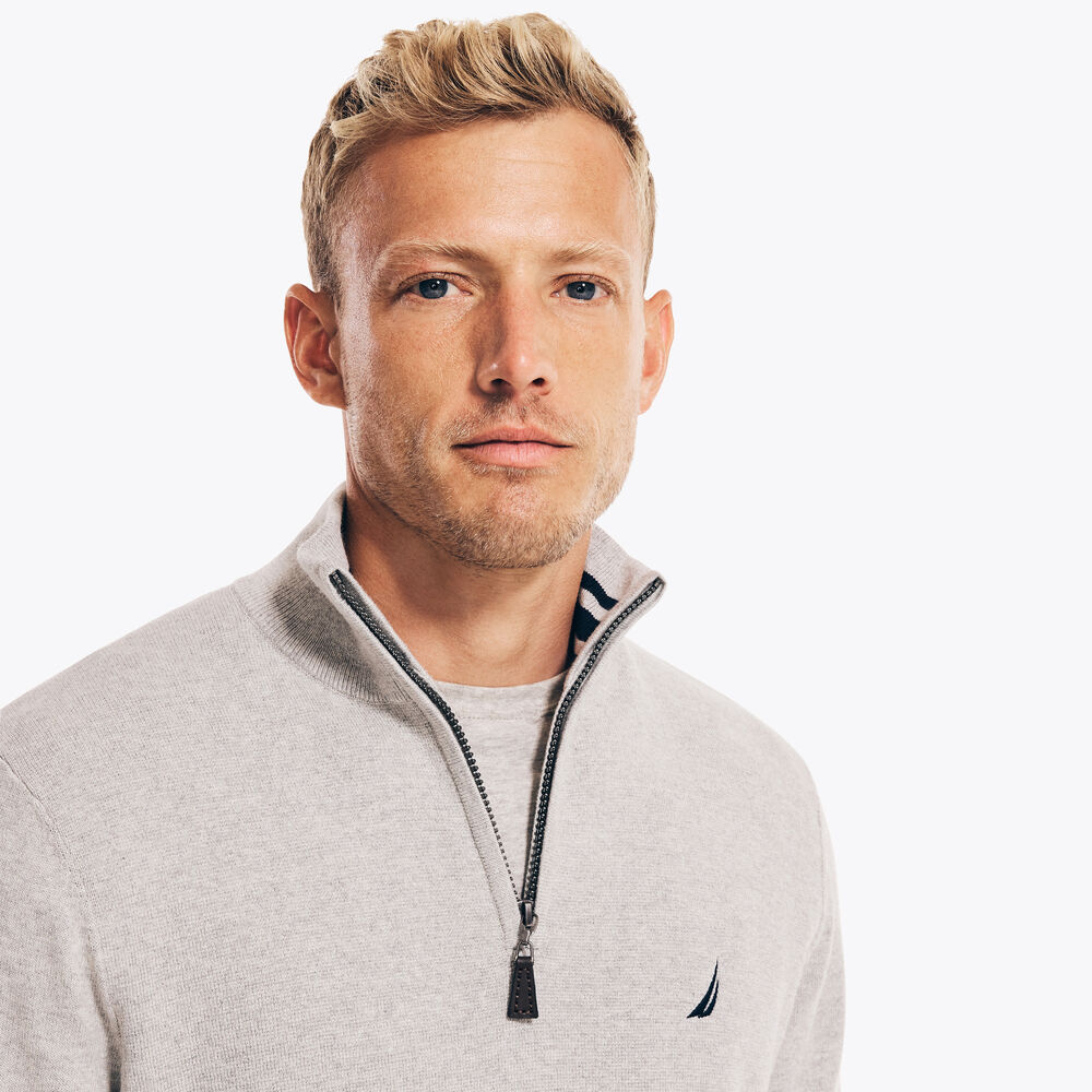 Navtech Quarter-Zip Sweater,Grey Heather,large