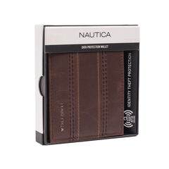 EMBROIDERED LEATHER SLIMFOLD WALLET,Brown Stone,large