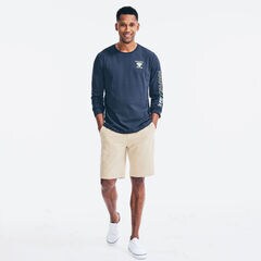 SAILING GRAPHIC LONG-SLEEVE T-SHIRT,Navy,large