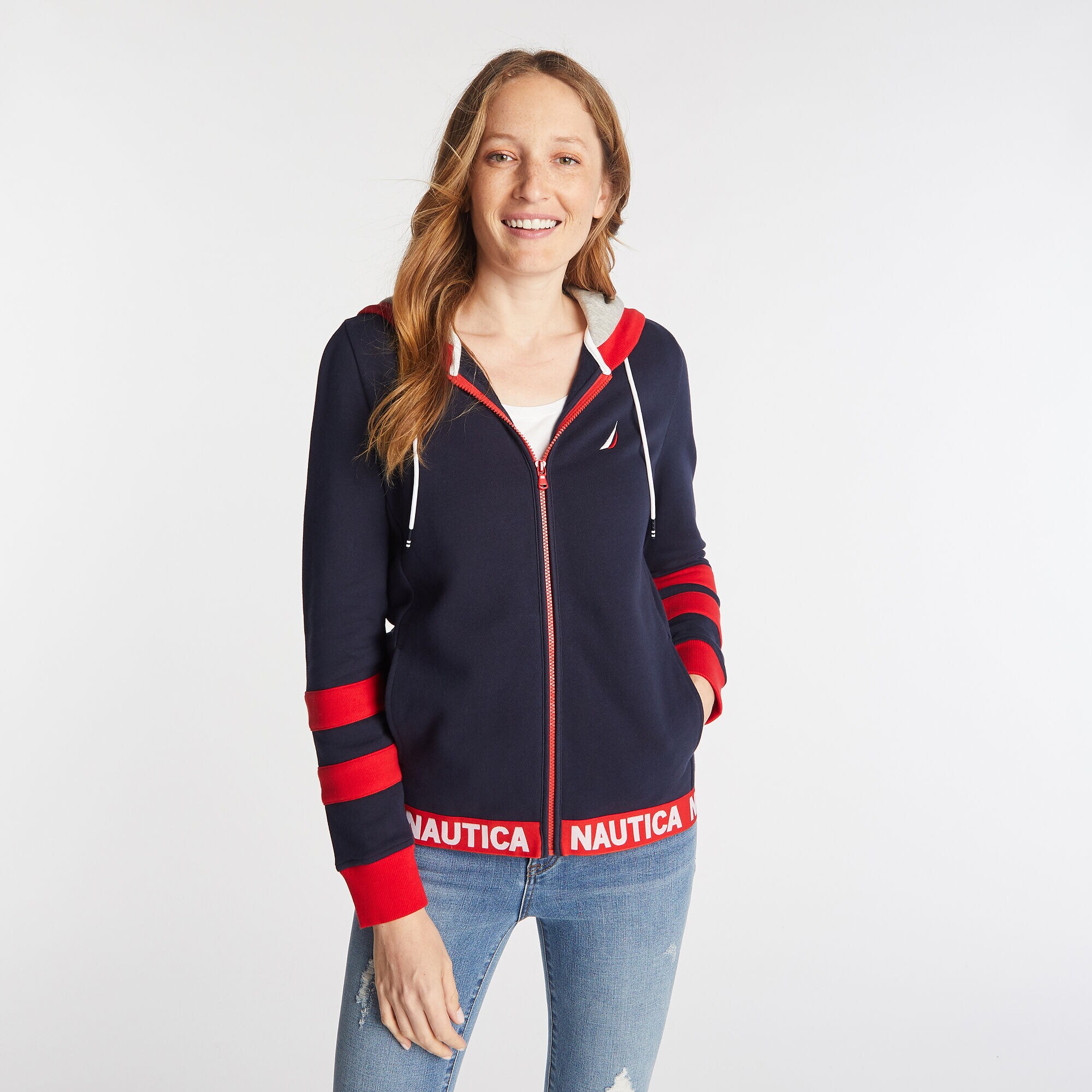 Download Nautica Womens Full Zip 83 Back Graphic Hoodie | eBay