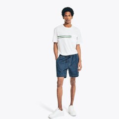 NAUTICA JEANS CO. 7" RELAXED FIT PULL-ON DENIM SHORT,Delphinium Blue,large