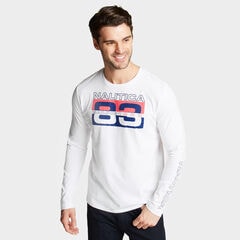 83 Sailing Long Sleeve T-Shirt,Bright White,large