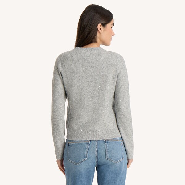Metallic Crewneck Sweater