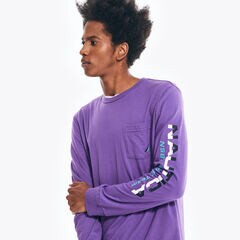 COMPETITION SUSTAINABLY CRAFTED LONG-SLEEVE GRAPHIC T-SHIRT,Pier Purple Heather,large