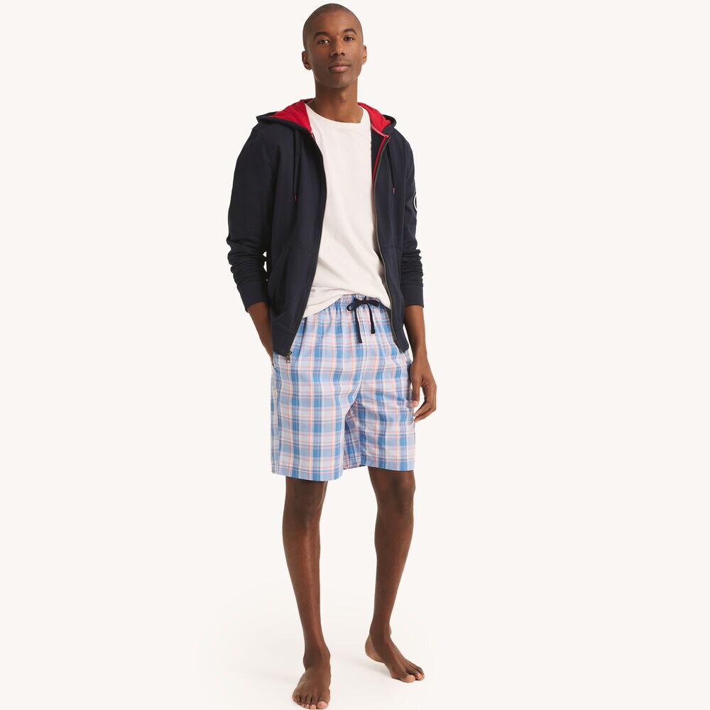 Plaid Poplin Sleep Short,Star Sapphire,large
