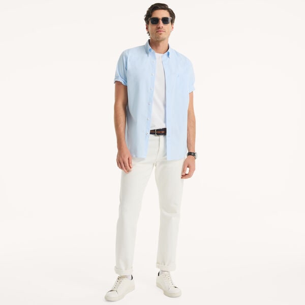 Classic Fit Wrinkle-Resistant Plaid Short-Sleeve Shirt