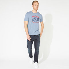 NAUTICA NAVAL STATION GRAPHIC TEE,Anchor Blue Heather,large
