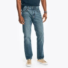 VINTAGE STRAIGHT STRETCH DENIM,Lapis,large