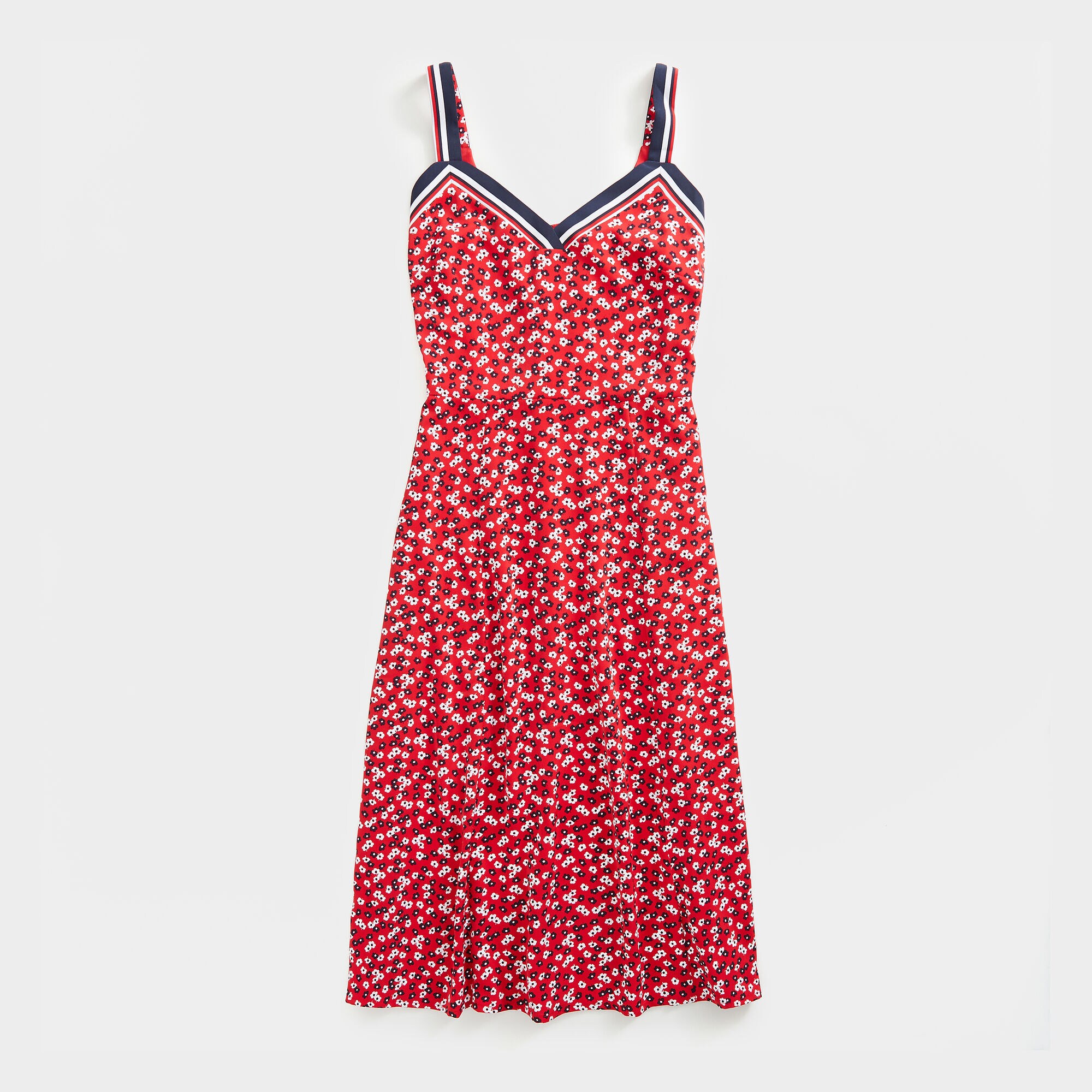 NAUTICA JEANS CO. FLORAL PRINT TANK DRESS,Tomales Red,large