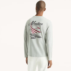 Leisure Club Graphic Long-Sleeve T-Shirt,Grey Heather,large