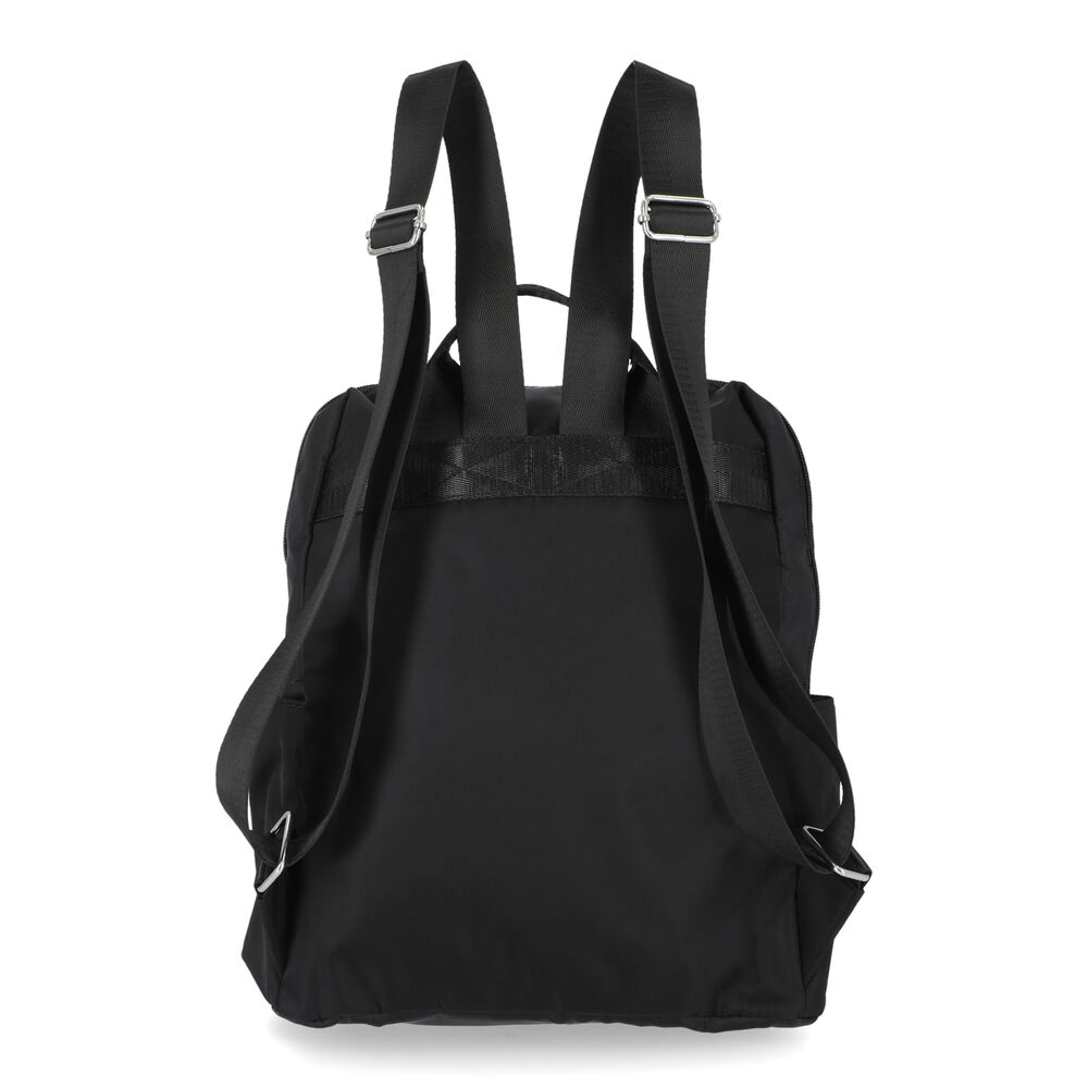 NYLON LOGO BACKPACK,Black,large
