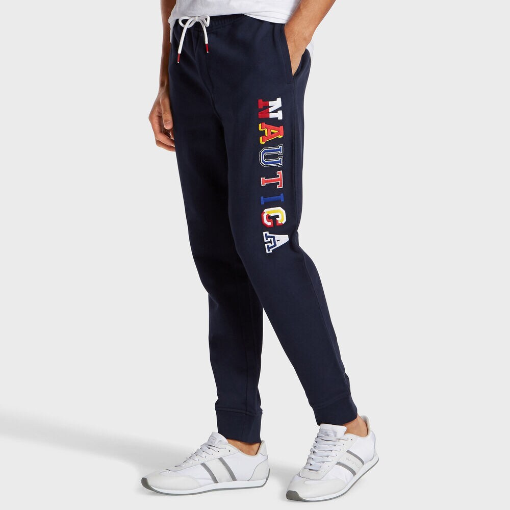 Big & Tall Collegiate Logo Sweatpants,Navy,large