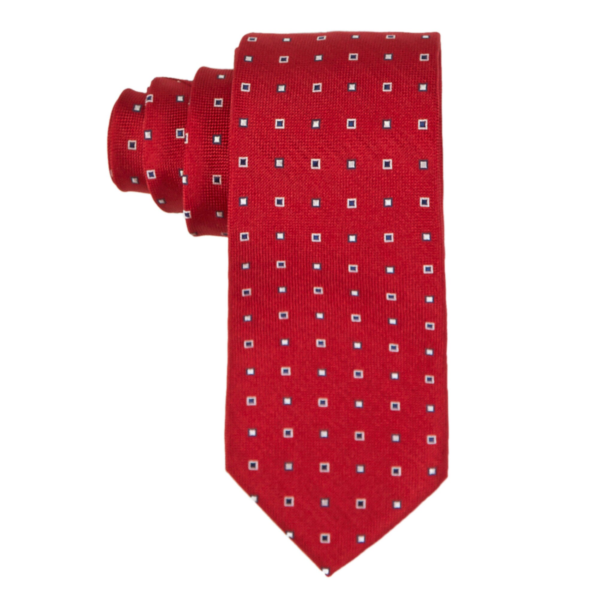 Geometric Silk-Blend Tie,Nautica Red/Orange,large