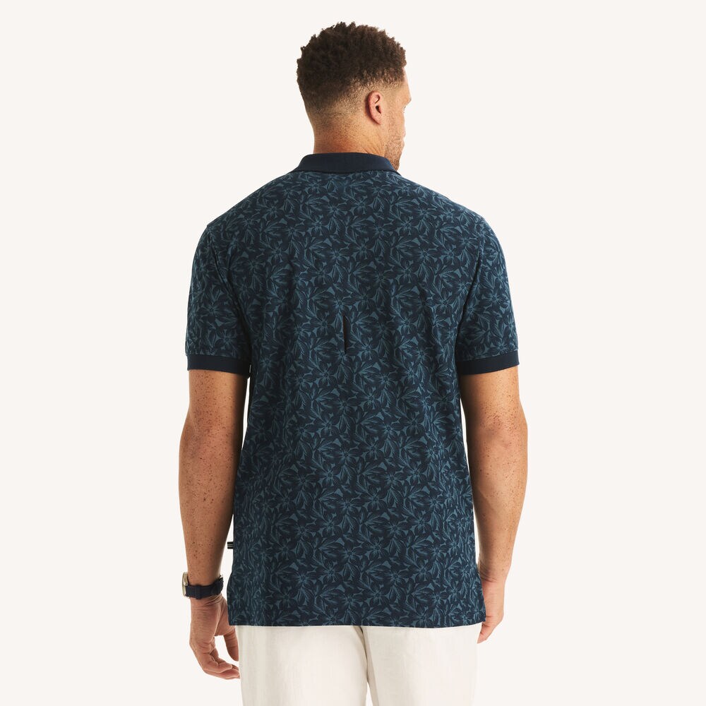 Big & Tall Classic Fit Printed Polo,Stellar Blue Heather,large