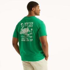 Big & Tall Marine Life Graphic T-Shirt,Light Sonic,large