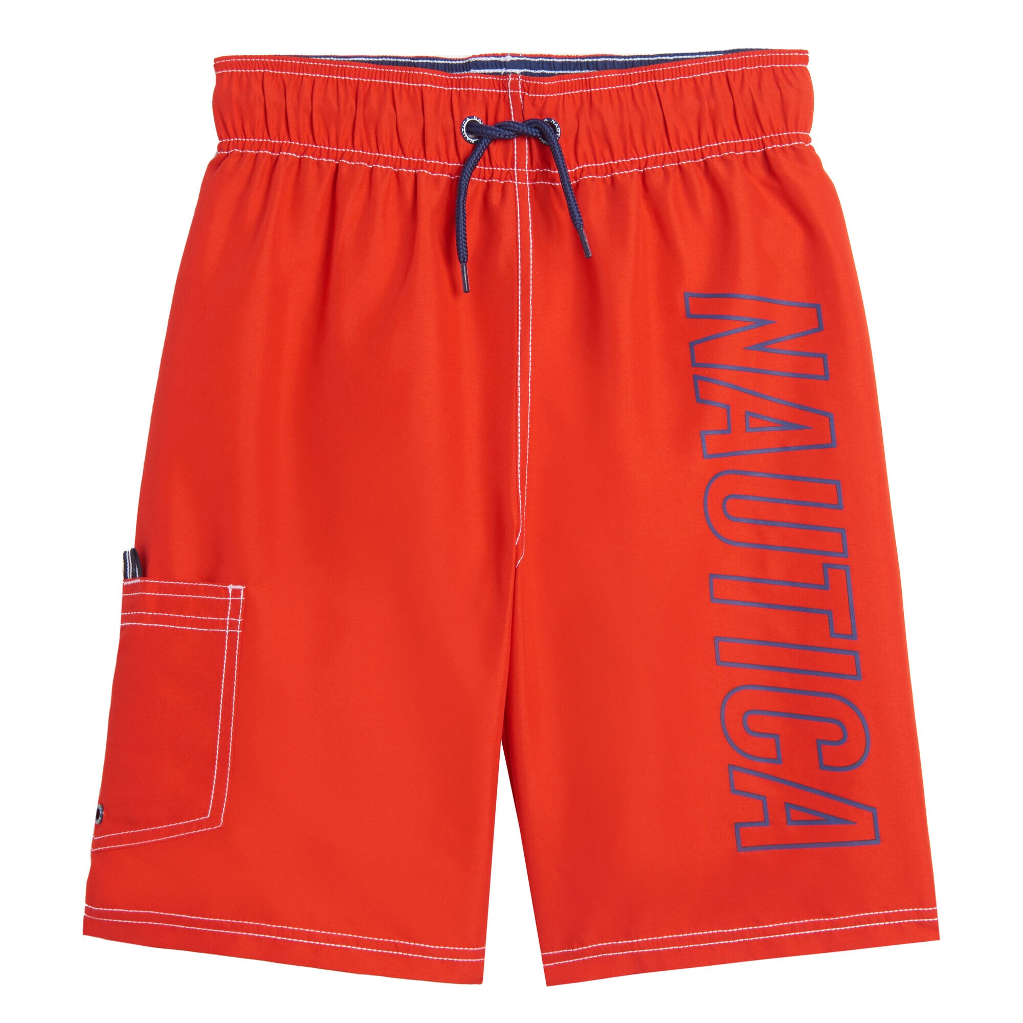 TODDLER BOYS' SIDE LOGO GRAPHIC SWIM (2T-4T),Hibiscus,large