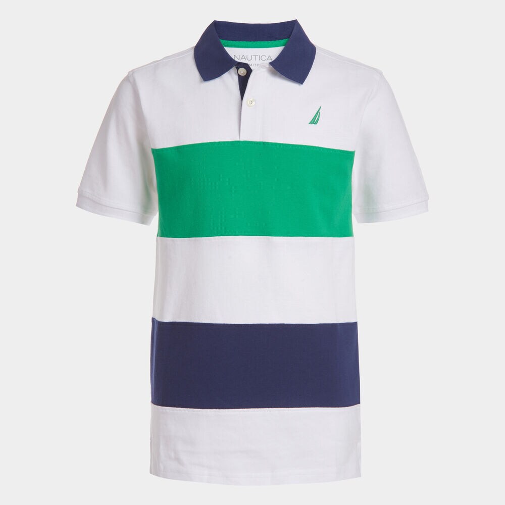 TODDLER BOYS' TODD PIECED STRIPE POLO (2T-4T),Antique White Wash,large