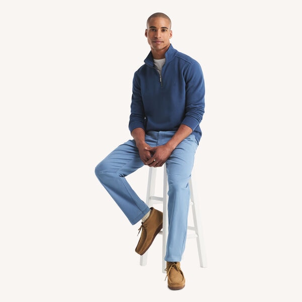 Classic Fit Piqu&eacute; Fleece Quarter-Zip Sweatshirt