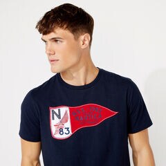NSS FLAG GRAPHIC T-SHIRT,Navy,large