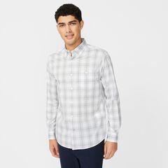 NAVTECH PLAID SHIRT,Bright White,large