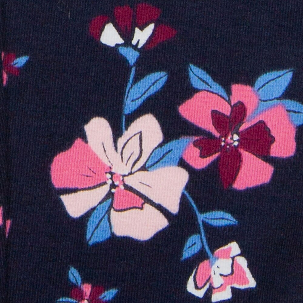LITTLE GIRLS' FLORAL PRINT LEGGING (4-7),Navy,large