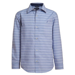 TODDLER BOYS' STRIPED BRAND ICON SHIRT (2T-4T),Bright Cobalt,large