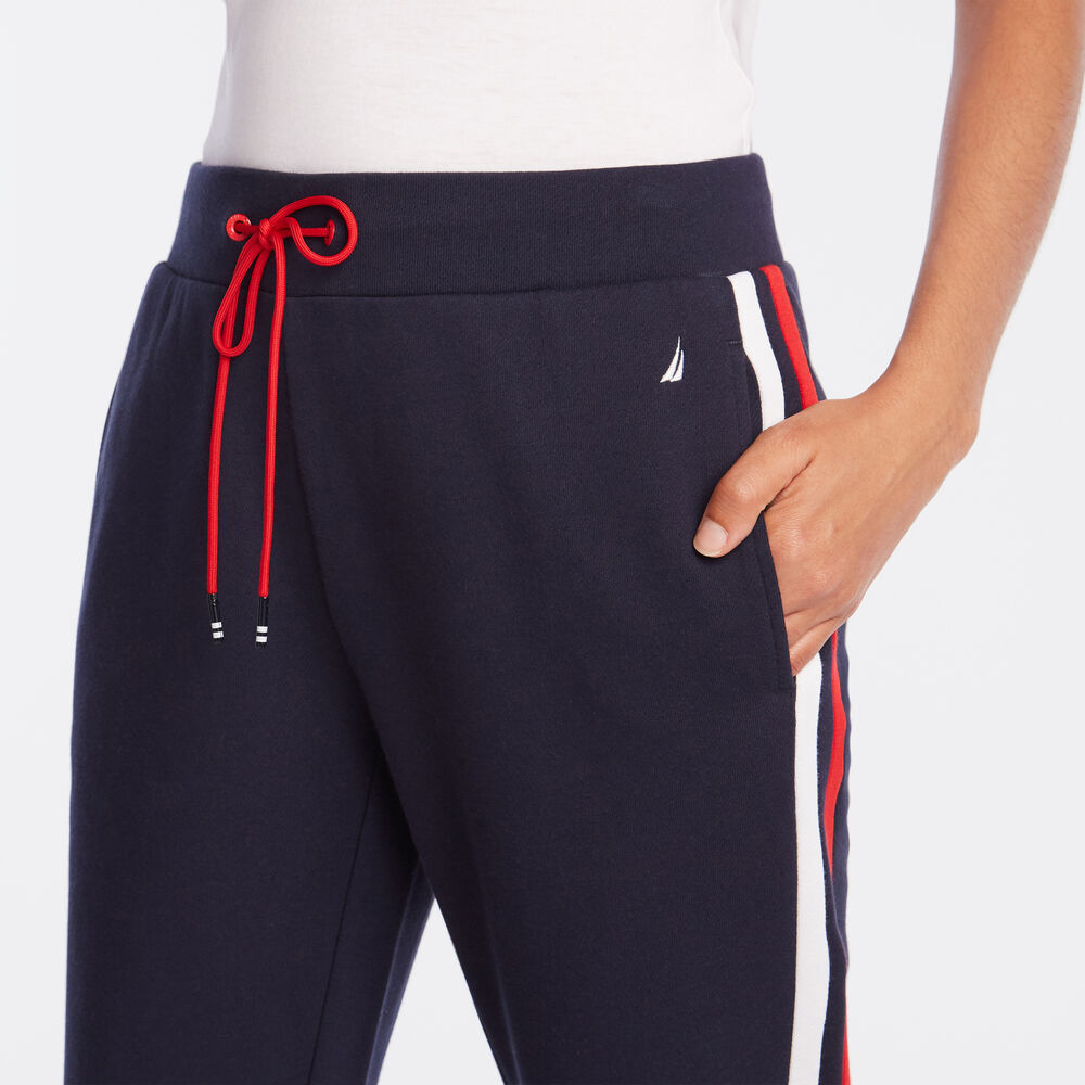 SIDE-STRIPE FLEECE SWEATPANT,Stellar Blue Heather,large