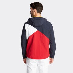 LIGHTWEIGHT JACKET IN COLORBLOCK,Navy,large