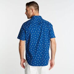 ANCHOR PRINT SHORT SLEEVE SHIRT,Clear Sky Blue,large