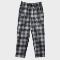 PLAID SUEDED FLEECE SLEEP PANT,True Black,large