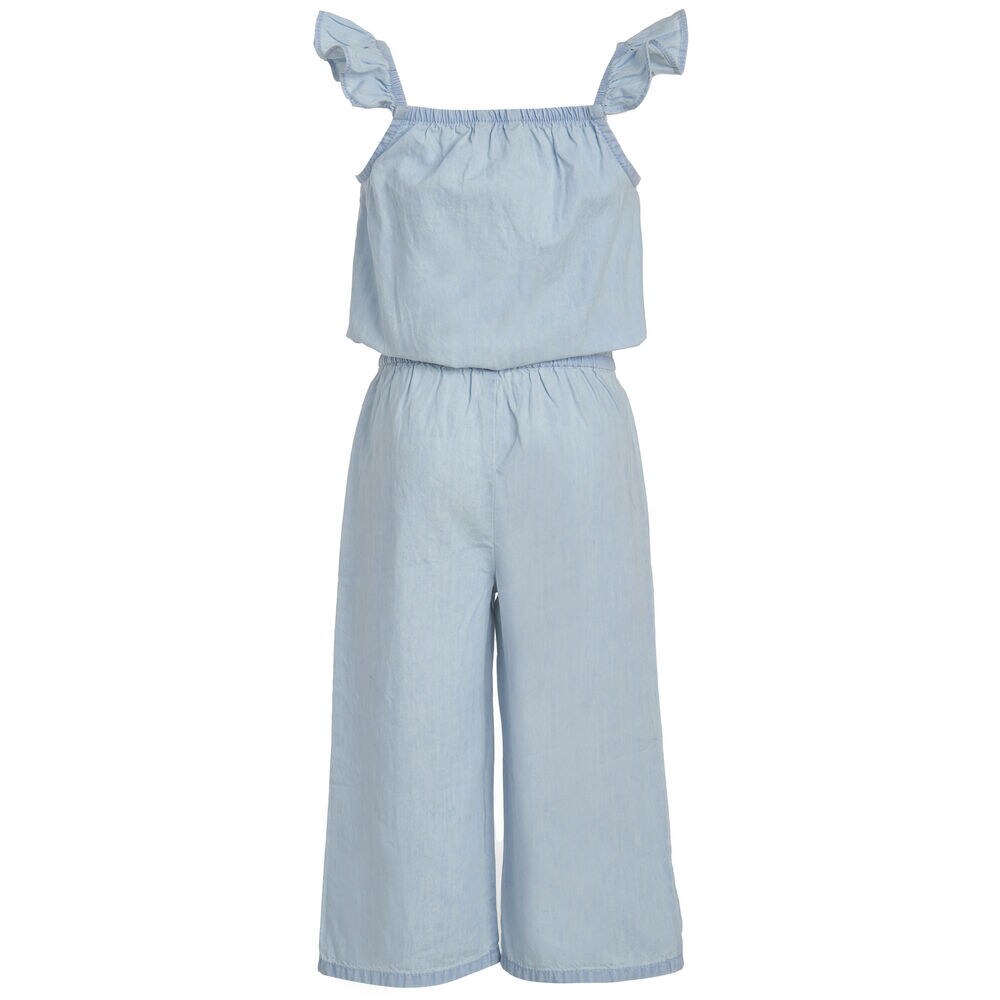 TODDLER GIRLS' LIGHTWEIGHT DENIM JUMPSUIT (2T-4T),Ice Blue,large