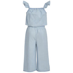 TODDLER GIRLS' LIGHTWEIGHT DENIM JUMPSUIT (2T-4T),Ice Blue,large