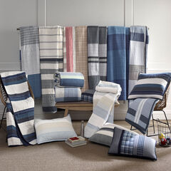 Swale Navy Twin Quilt,Navy,large