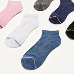 ATHLETIC QUARTER SOCKS, 6-PACK,Multi,large
