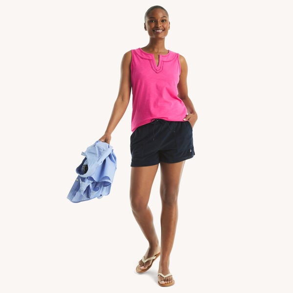 Scallop-Trim Tank Top