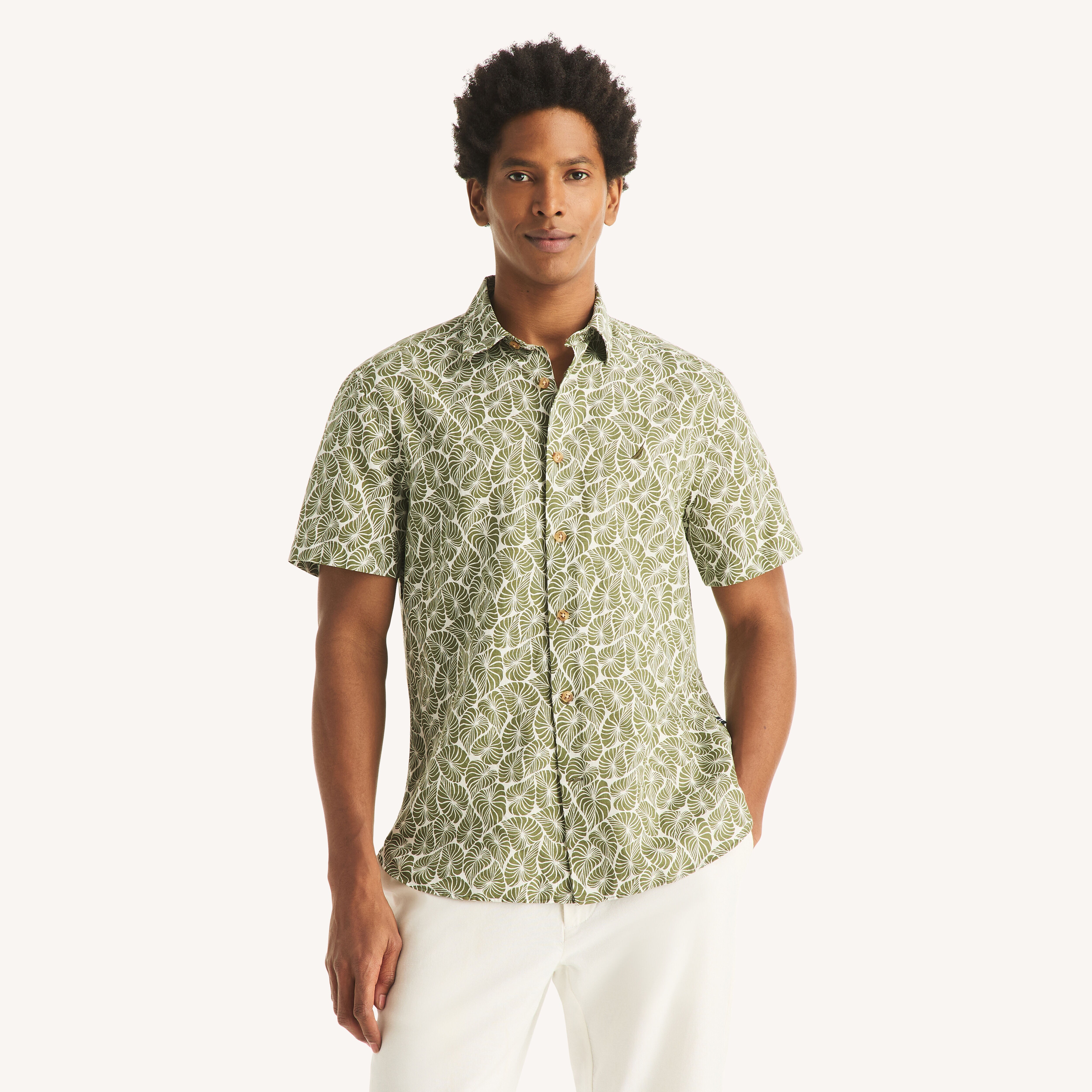 Linen Short-Sleeve Camp Shirt | Nautica
