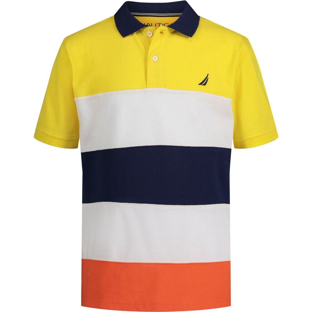 BOYS' COLORBLOCK POLO (8-20),Marigold,large